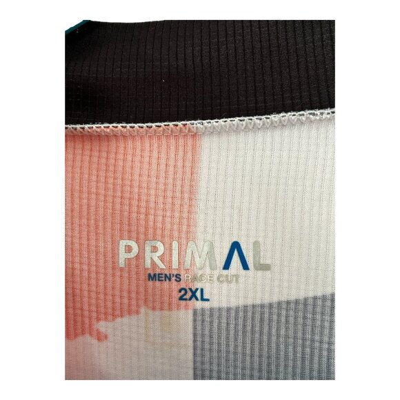 Primal Men’s 2XL CAAM Events Red Black White Cycling Jersey Race Cut Short Sleev - Picture 2 of 5
